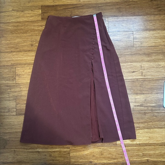 Abercrombie & Fitch Button Midaxi Skirt Rust Color Size Small - Picture 7 of 7